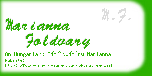 marianna foldvary business card